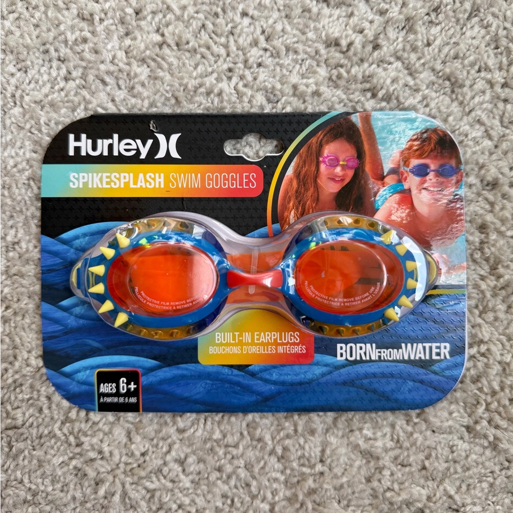 NIB Hurley Kids Spikesplash Swim Goggles